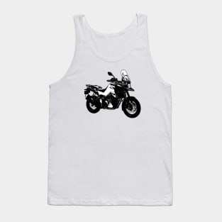 V Strom 1050XT Bike Black and White Tank Top